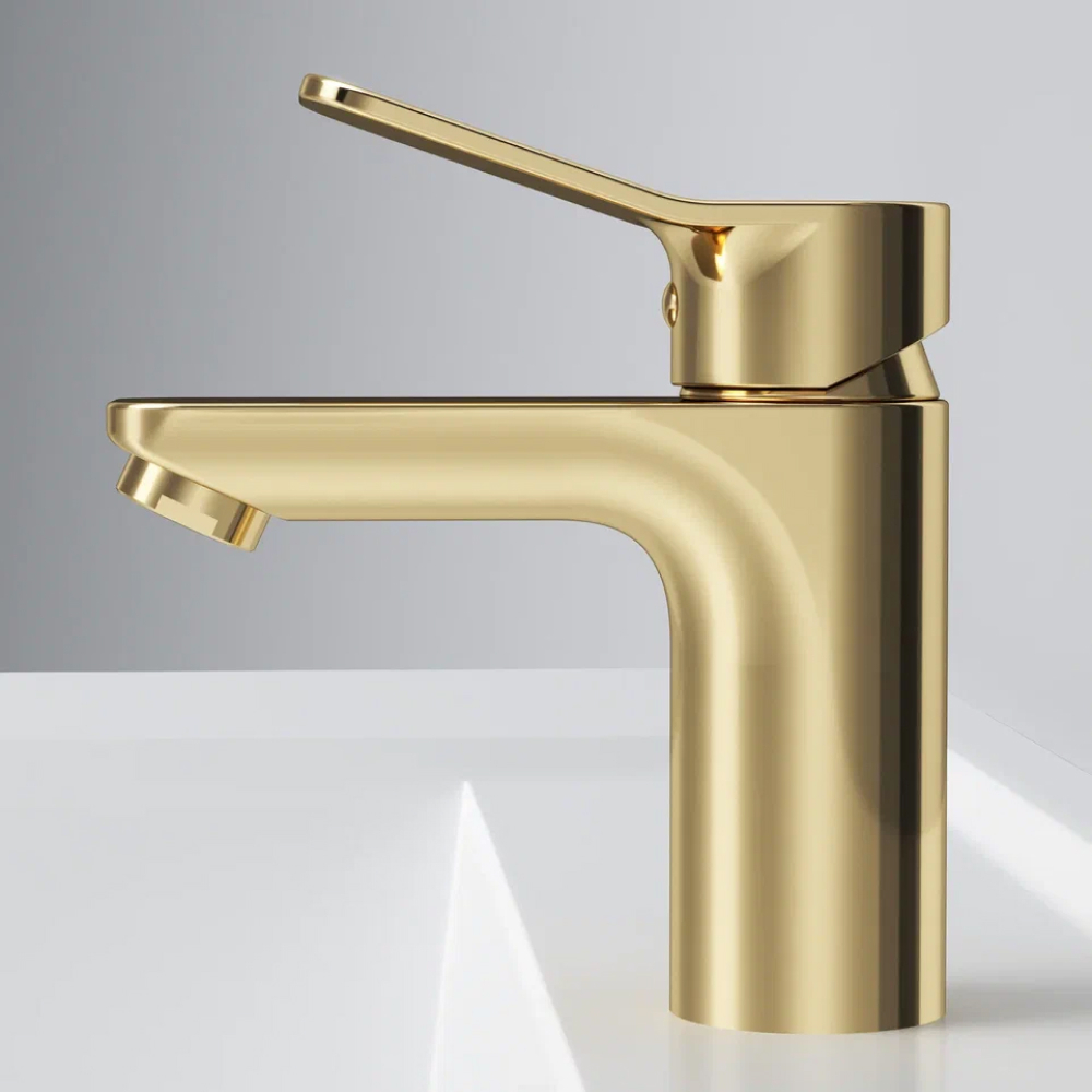 Смеситель для раковины, золото AM.PM X-Joy F85A02199