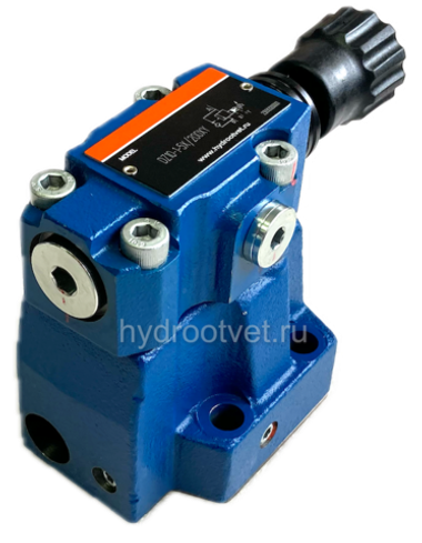 DZ10-1-5X/200X - Клапан последовательности непрямого действия Ду10, с обратным клапаном с давлением регулировки до 200 бар, каналы управления X - внешний