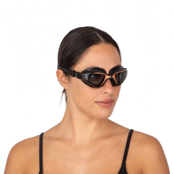 Очки для плавания Seac Lynx тонированные стекла черный/оранжевый