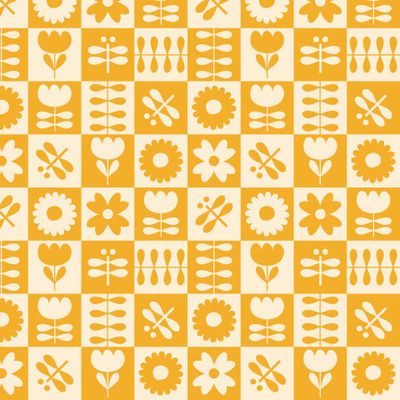 Стрекозы и тюльпаны, оранжевый монохром