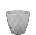 Горшок для цветов пластиковый 1,3л d-14,5см «Laurel» с поддоном серый