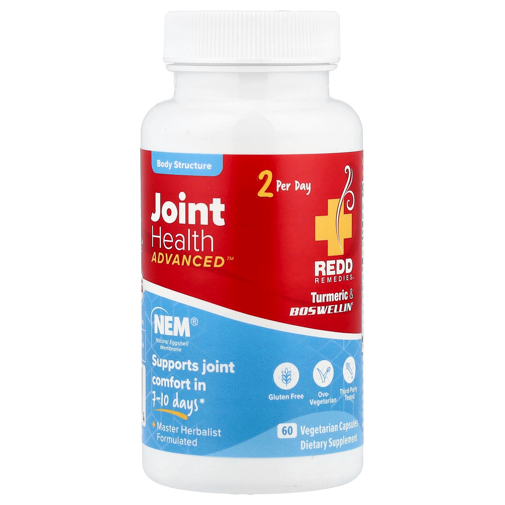Redd Remedies, Здоровье суставов, улучшенная формула, 60 вегетарианских капсул
