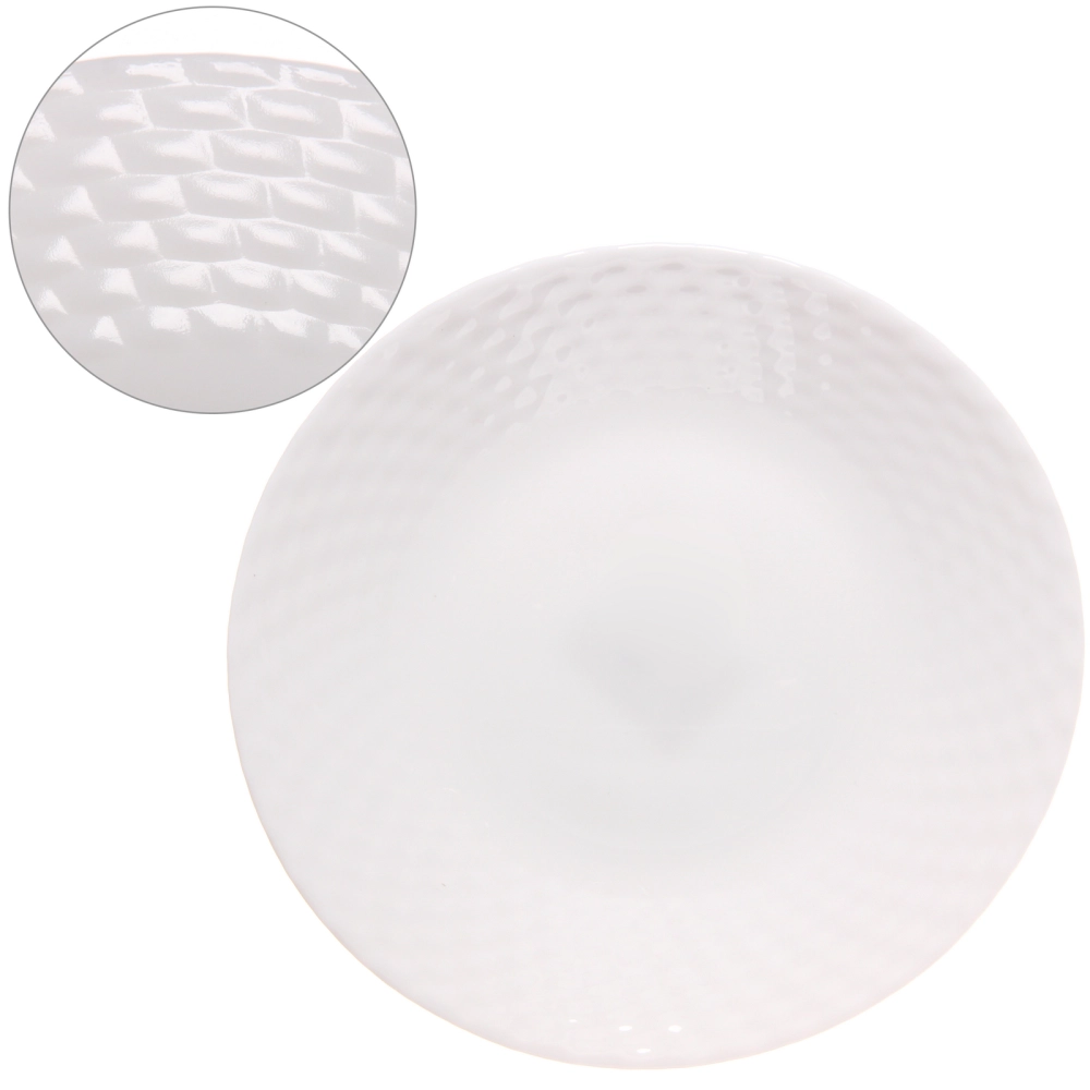 Тарелка «White magic» 19см стеклокерамика Строчка