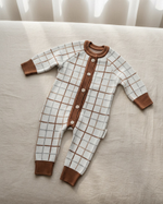 7055-332 Комбинезон вязаный (клетка)