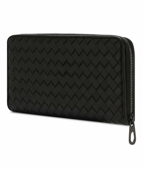Кожаное портмоне Bottega Veneta черный