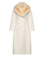 Женское кашемировое пальто с мехом соболя