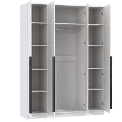 Шкаф для одежды 4-х створчатый Брандо 67.16, Белый