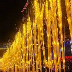 уличные светильники на солнечных батареях садовые/ колоски 15 штук