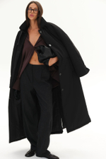 Утепленный плащ MAMIN | Черный