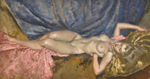 Сэр Уильям Рассел  Флинт.  1949, июль. Эвелина (Evelina). 33 х 61. Картон, темпера. Частное собрание.