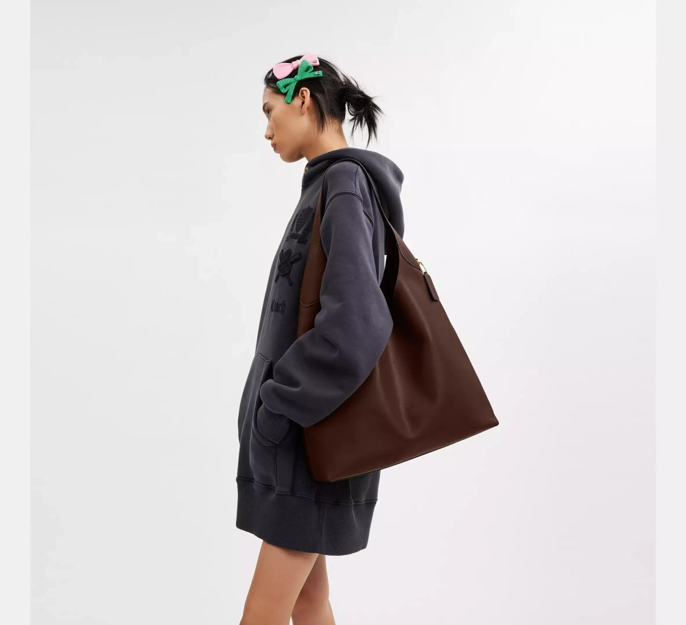 COACH СУМКА ЧЕРЕЗ ПЛЕЧО BROOKLYN 39, КОРИЧНЕВЫЙ