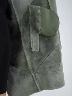 Дубленка зима натуральная удлиненная с капюшоном