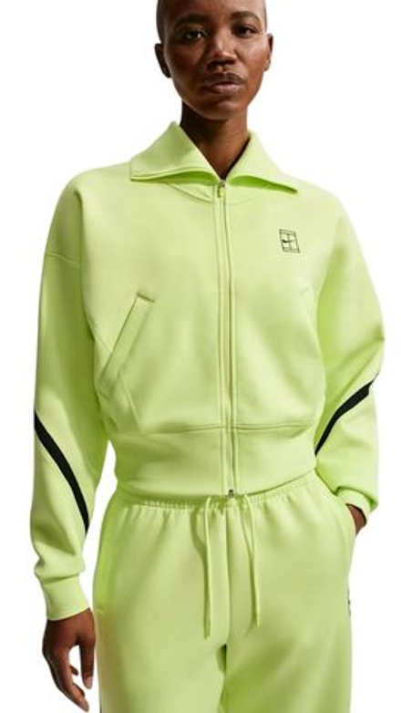 Женская теннисная куртка Nike Advantage Dri-FIT Full-Zip Tennis - light lemon twist/light lemon twist/black