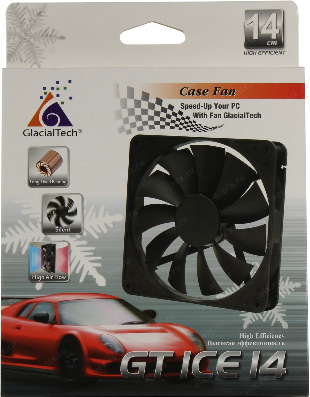 Вентилятор GlacialStars &lt;GT ICE 14 (CF-14250HD0AC0001)&gt; for m/tower(3пин, 140x140x25мм, 23.4дБ, 1000