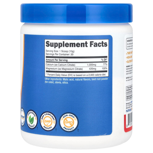 Nutricost, Кальций и магний, фруктовый пунш, 303 г (10,8 унции)