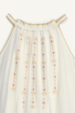 ZARA ПЛАТЬЕ С ВЫШИВКОЙ - LIMITED EDITION, БЕЛЫЙ