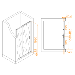 Душевая дверь RGW PA-14 (Прозрачное, 1100)