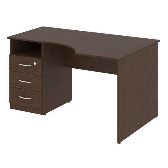 Nova S Стол криволинейный с тумбой левый В.САТ-2 (L)  1400*900*750