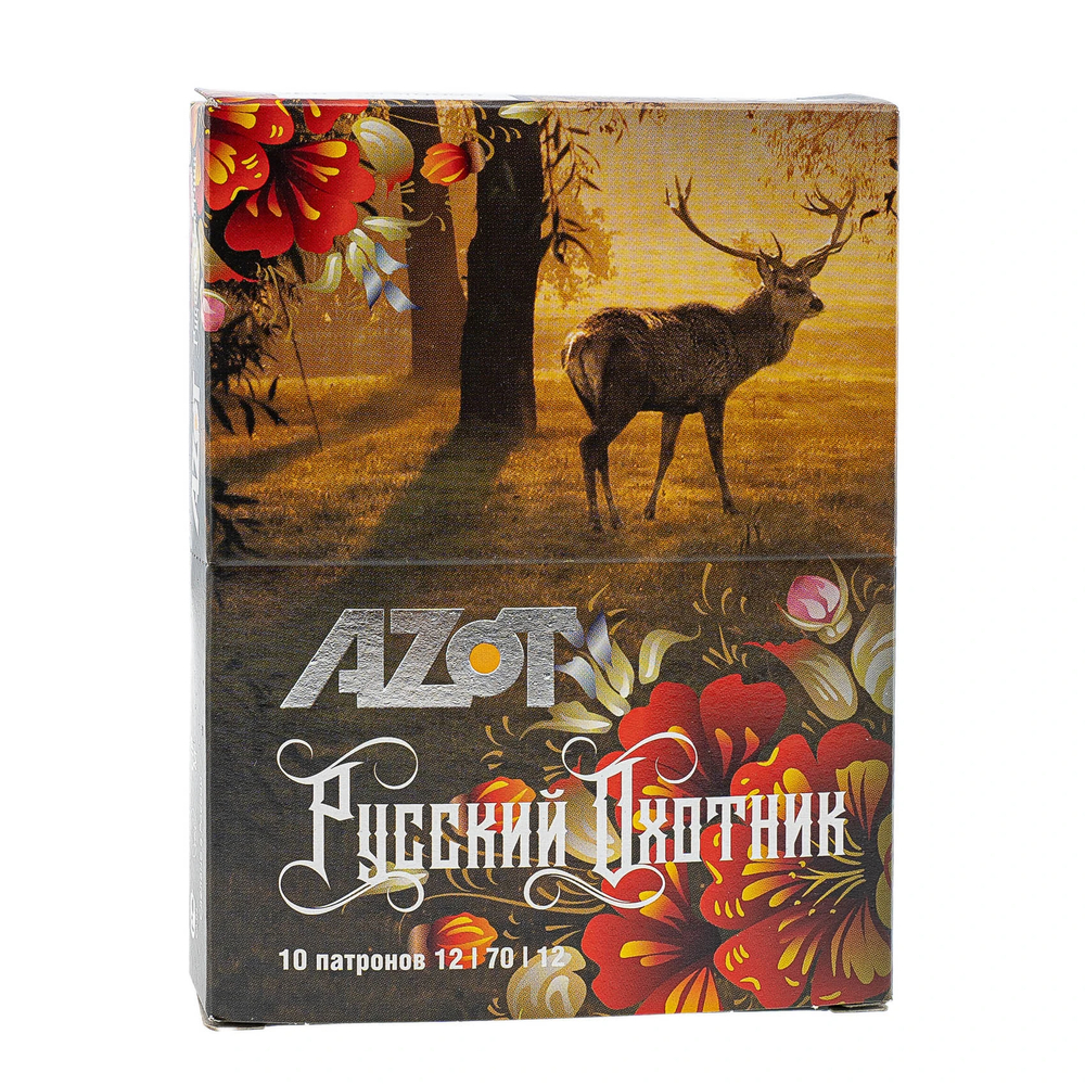 Патрон 12/70 Aзот пуля "Азот" 36г Русский Охотник., коробка 25 шт.