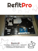 Верхняя панель с клавиатурой (топкейс) для ноутбука Lenovo Y50-70 раскладка - арабская, с посветки, черная, без отпечатка пальца (5CB0F78849), оригинал