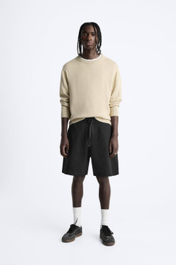 ZARA ШОРТЫ ДЖОГГЕРЫ, ЧЕРНЫЙ