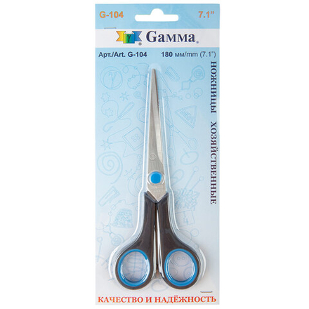 Ножницы "Gamma" G-104 хозяйственные в блистере 180 мм