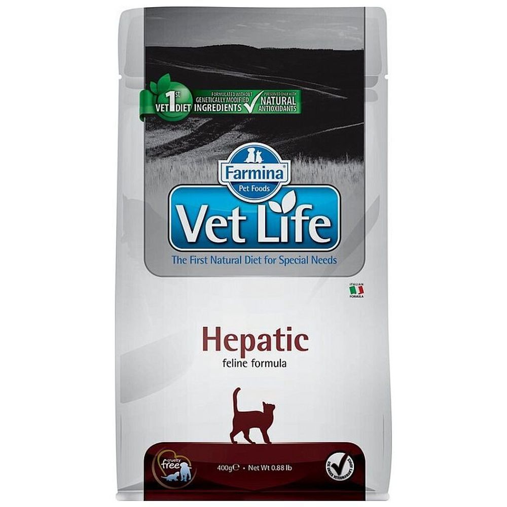 Farmina Vet Life Cat Hepatic 400г корм для кошек при заболеваниях печени