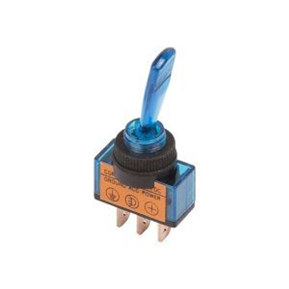 Тумблер 12V 20А (3c) ON-OFF однополюсный с синей подсветкой (ASW-13D) REXANT
