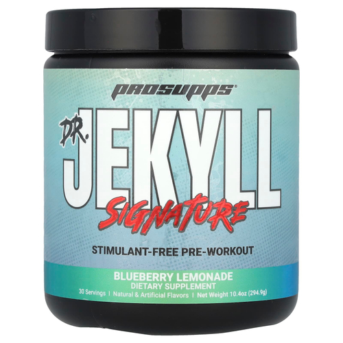 ProSupps, Цельнопищевой магний Jekyll Signature, перед тренировкой без стимуляторов, черничный лимонад, 294,9 г (10,4 унции)