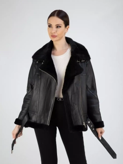 Дубленка авиатор натуральная зимняя