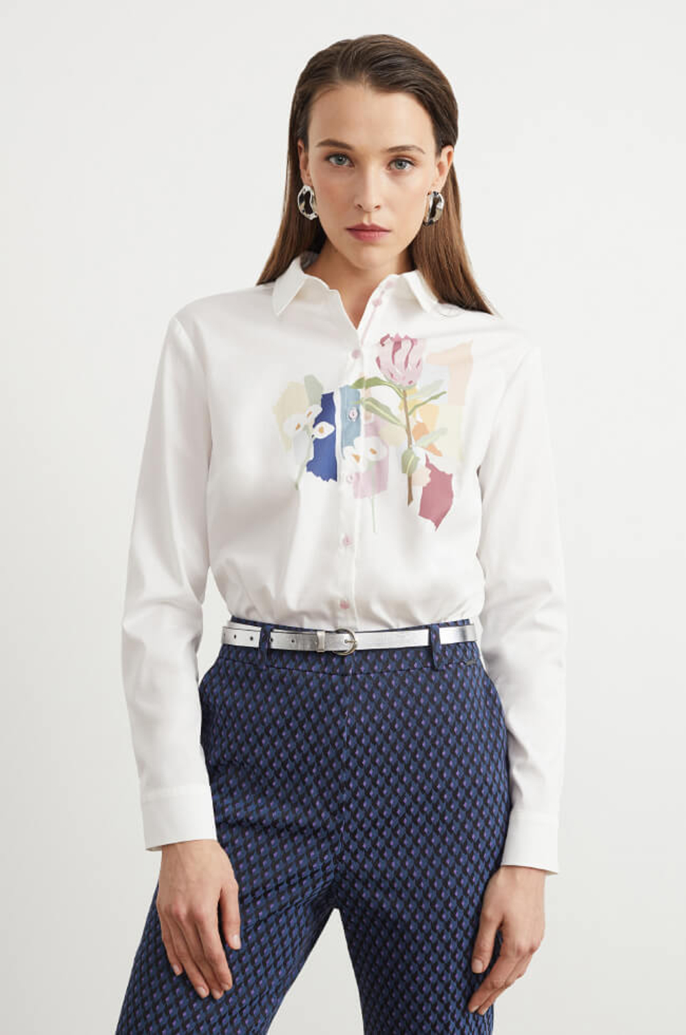 22213 Блузка женская (белый)