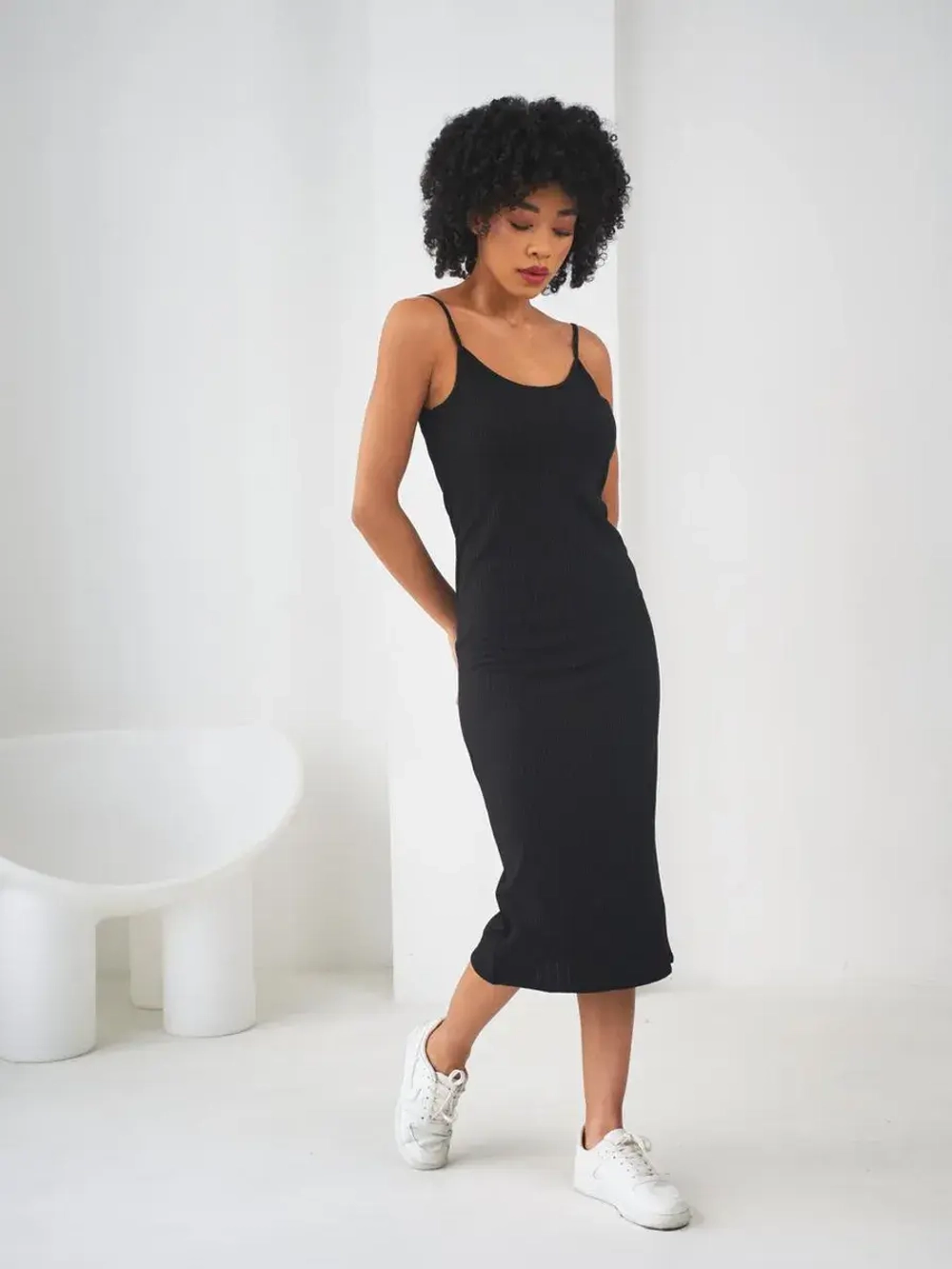 Платье летнее трикотажное лапша