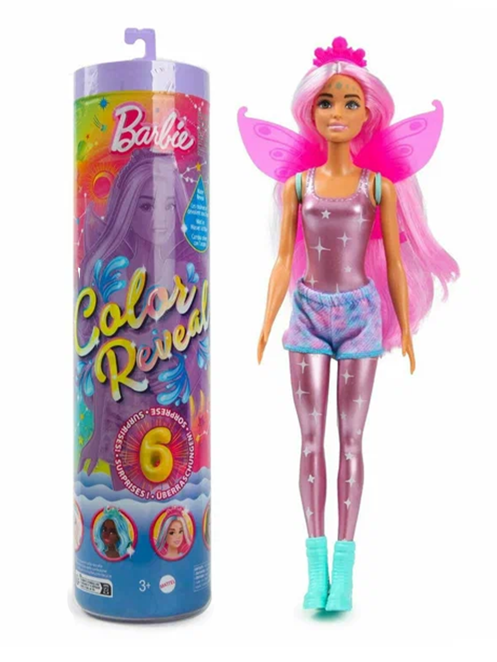 Кукла барби Color Reveal HJX61 Rainbow Galaxy — кукла-сюрприз «Галактика»