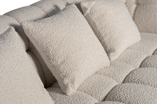 ZW-26803 Диван Prato трехместный букле белый 249*106*74см