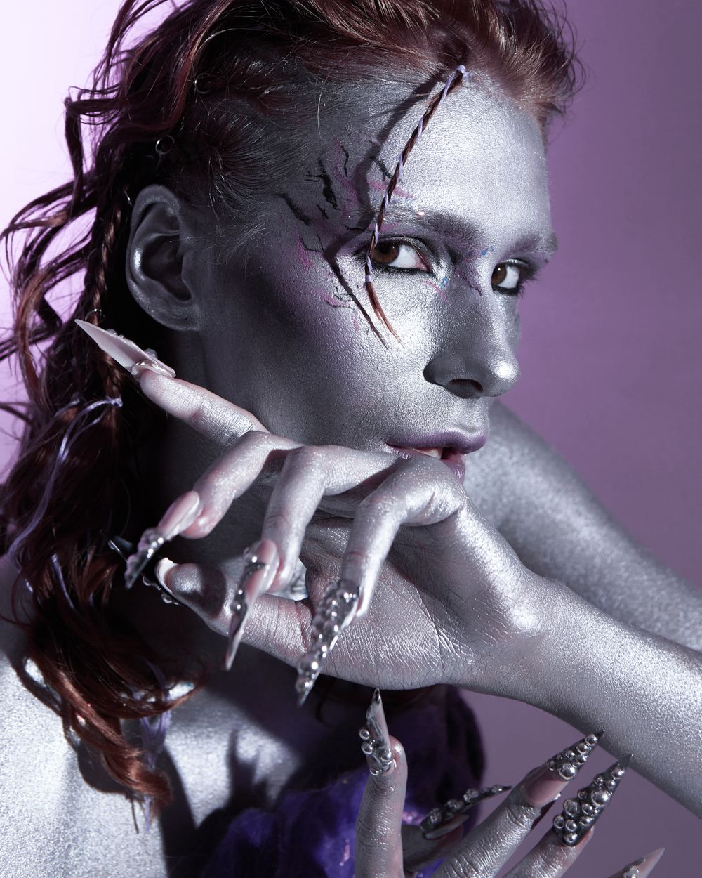 Декоративный гель для лица, волос и тела Color Gel Silver