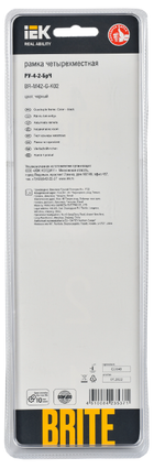 Рамка четверная  IEK BR-M42-G-K02
