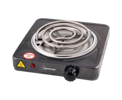 Электроплитка HomeStar HS-1103 1 конфорка спираль ТЭН 1кВт черно-серая 3046