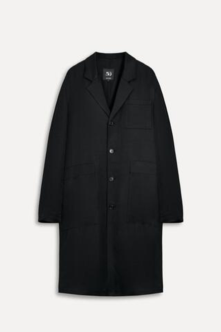 ZARA ПАЛЬТО ПРЯМОГО КРОЯ ИЗ СМЕСОВОЙ ТКАНИ — 50TH ANNIVERSARY, ЧЕРНЫЙ