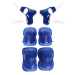 Защита комплект универсальный KL-228 (колени,локоть,кисть,7-12 лет) цв.синий в сумке