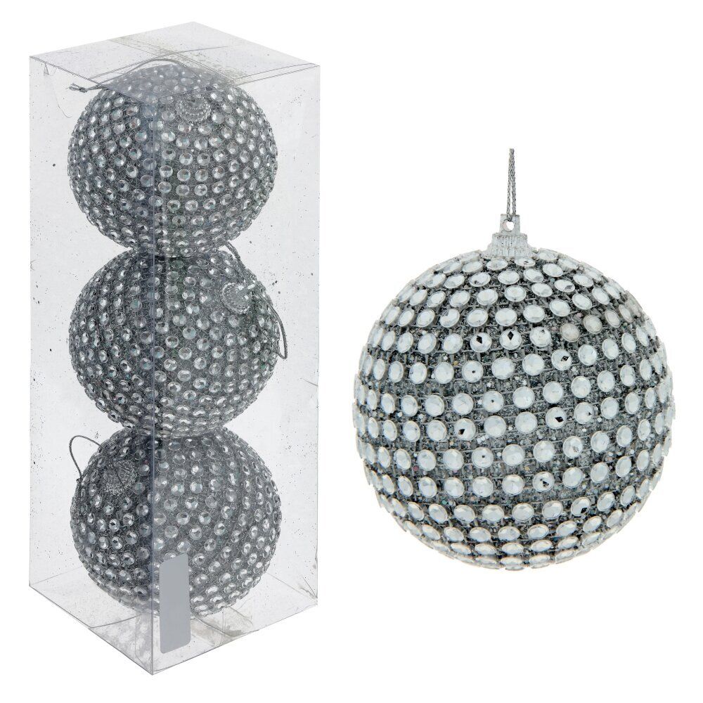 GAEM Набор из 3шт Украшение новогоднее "Шар", D 8 см, L9 W9 H9 см