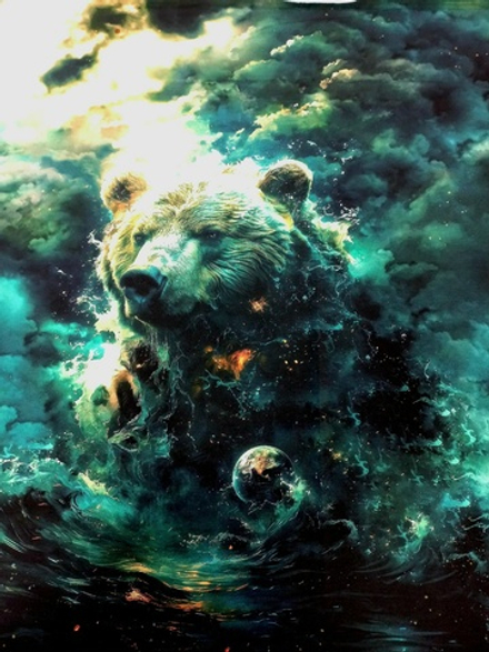 Кулирка с лайкрой Купон Медведь и Луна Высота 80см