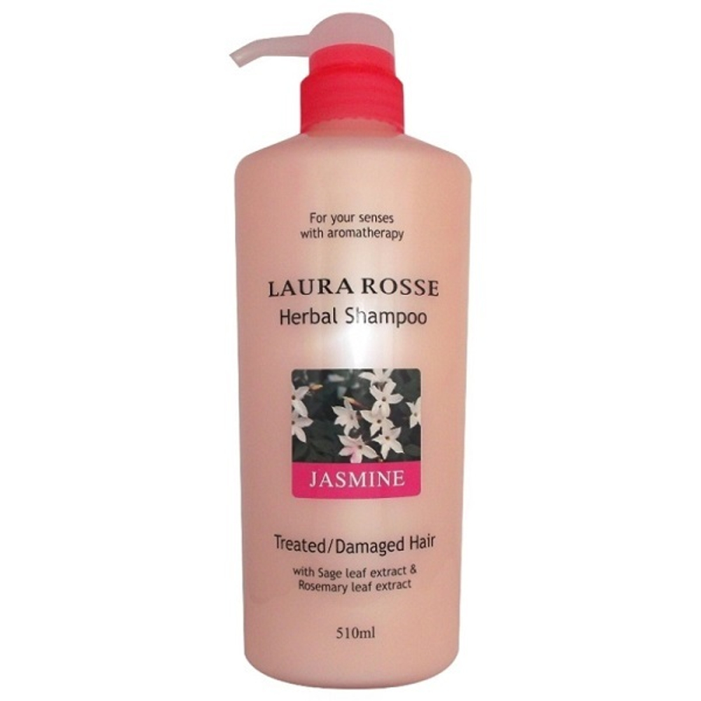 Шампунь растительный для сухих и ослабленных волос Жасмин Laura Rosse Herbal Shampoo Jasmine 510мл