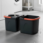 Набор для уборки: ведро 9л с отжимом, швабра с рукояткой 130см, насадка, LV-A03