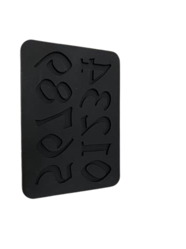 Форма Цифры Ижица 30мм, черный силикон (Россия)