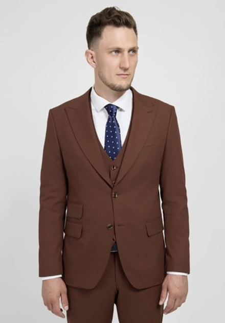Мужской классический костюм (шоколадный) А32