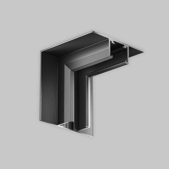 Коннектор угловой внутренний Exility X встраиваемый под ГКЛ 12,5мм, черный Maytoni Technical EXILITY X Accessories for tracks Exility X TRA239ICL-42.1