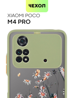 Чехол BROSCORP для Poco M4 Pro оптом (арт. XM-PM4PRO(4G)-ST-TPU-KHAKI-PRINT)
