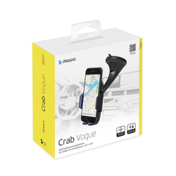 Автомобильный держатель Deppa Crab Vogue D-55127 (до 200 гр.) для смартфонов 3.5&quot;-5.9&quot; c присоской Черный