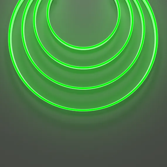 Гибкий неон 10х4 24В 9,6 Вт/м Зеленый IP67 5м Led Strip 432040