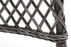 "Эспрессо" плетеный круглый стол, диаметр 118 см, цвет графит